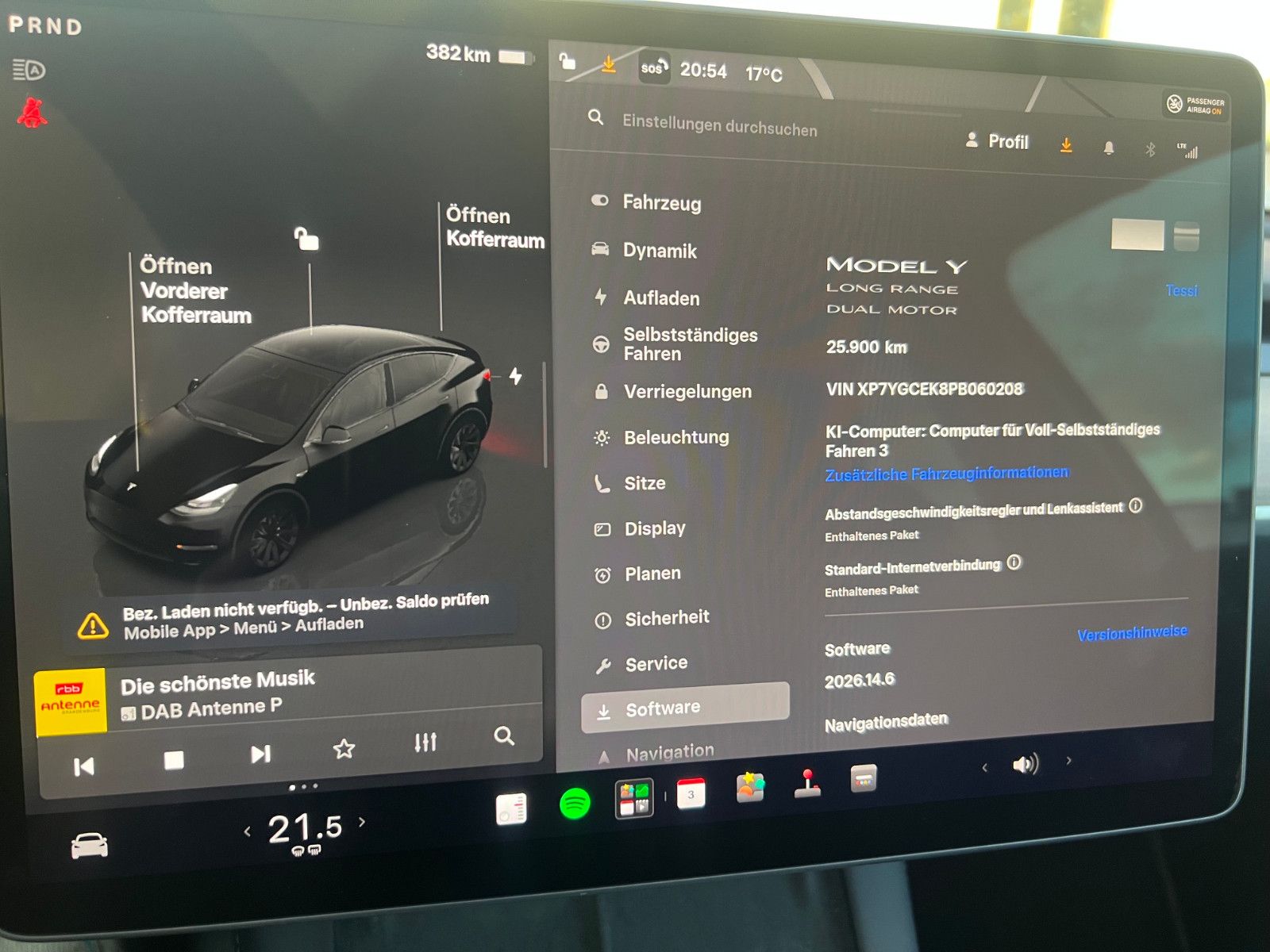 Tesla Model Y Long Range Allrad Leder Kamera 360, 21 foto 20