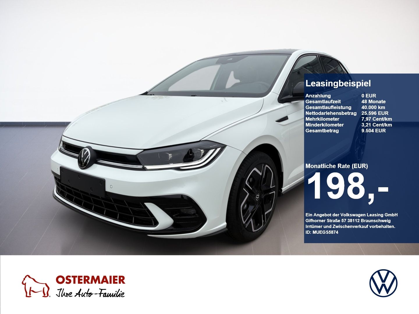 Volkswagen Polo R-Line 1.0TSI 95PS 5-Gang IQ.LIGHT,17''ALU,