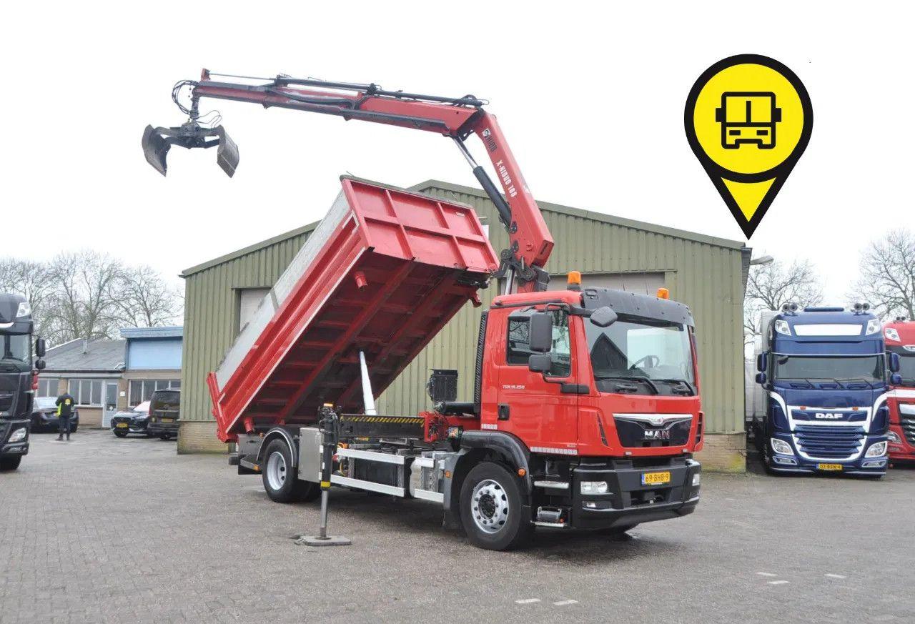 MAN TGM 18.250 2-SIDE KIPPER HIAB CRANE COMPRESSOR 1