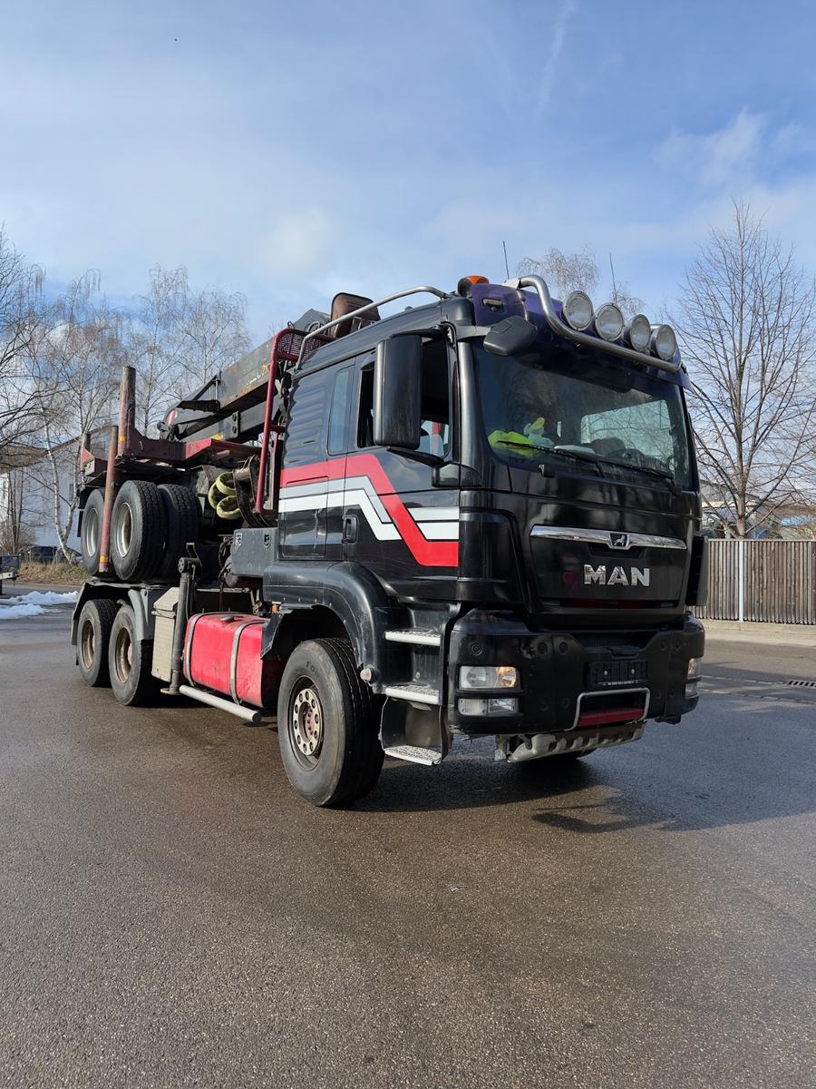 MAN TGS 26.540 6x4 Holzkran mit Nachläufer