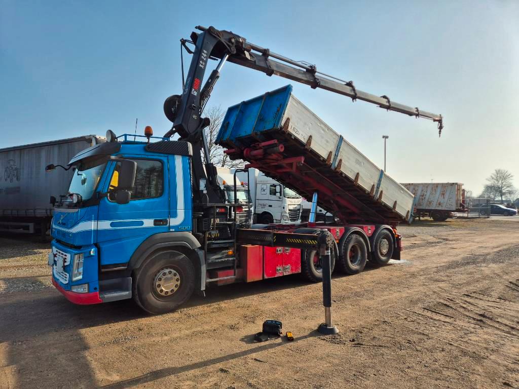 Volvo FM 500 8x4/4 // HIAB 244 EP-5 HIPRO // 3 way tip