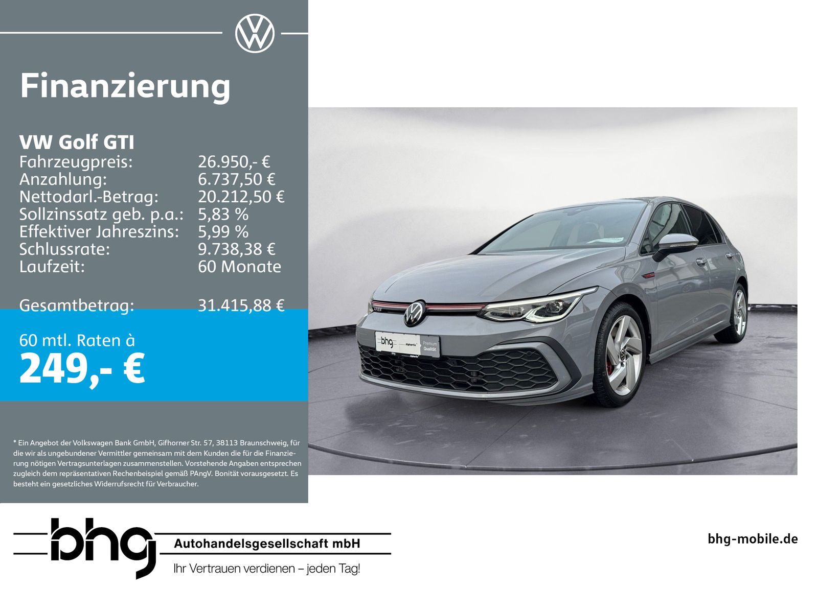 Volkswagen Golf GTI 2,0 TSI OPF DSG Rückfahrkamera, AppConn