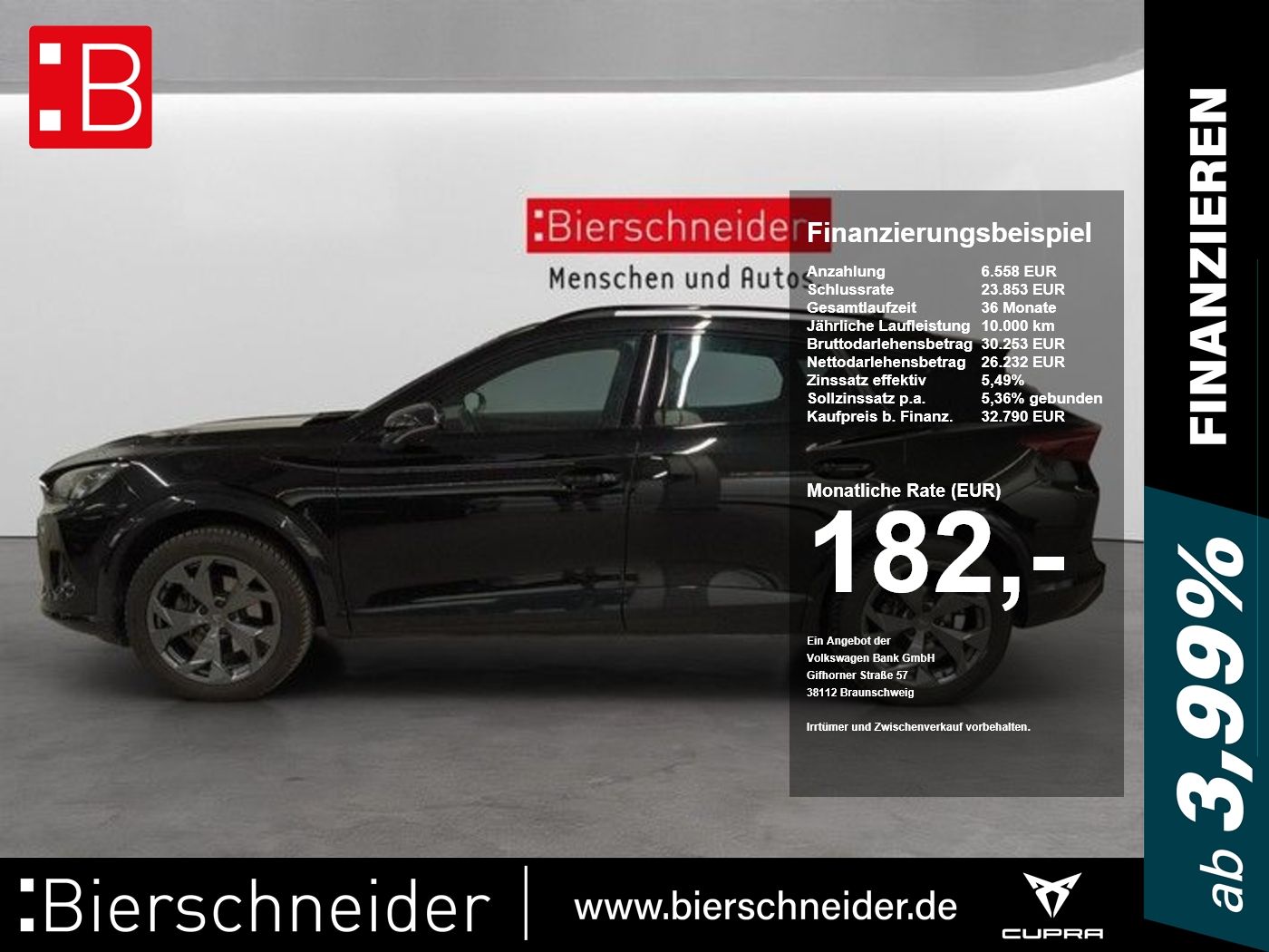 Cupra Formentor 1.5 eTSI DSG ab 249.- 990 ANZAHLUNG AL
