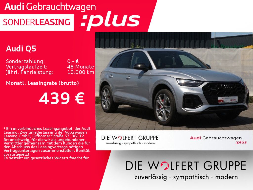 Abbildung Leasingangebot Audi Q5 S line 55 TFSI e quattro *0,5%*AHK*ACC*360°