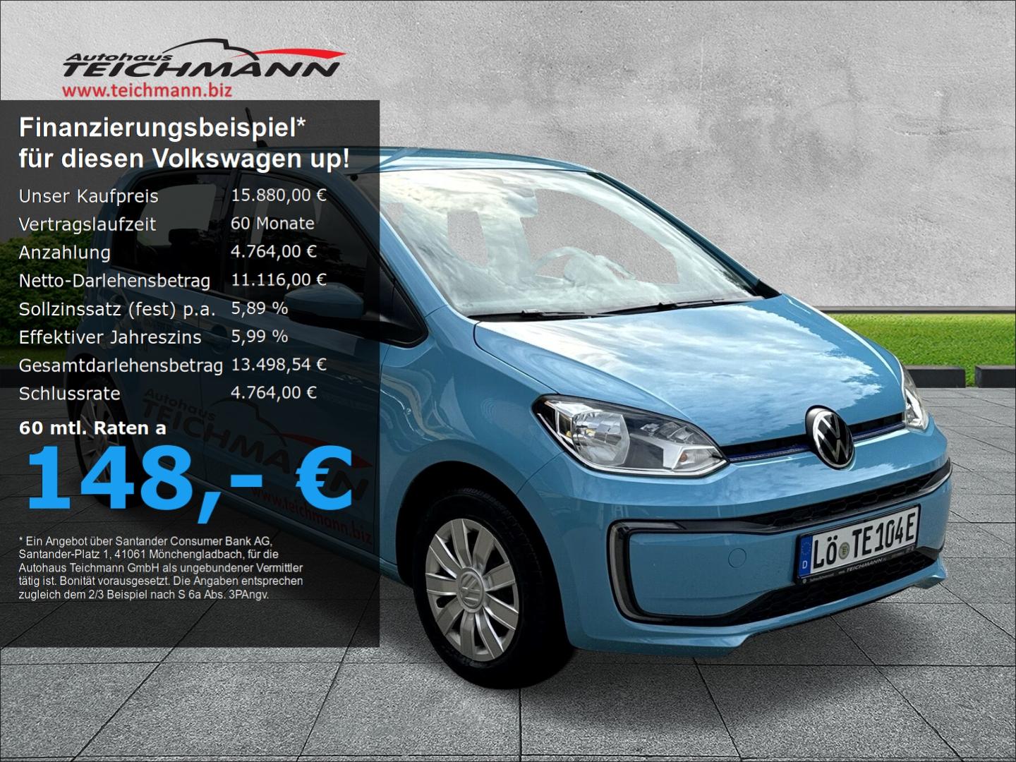 Volkswagen up! up e-up! +CCS+Klimaaut+Bluetooth+