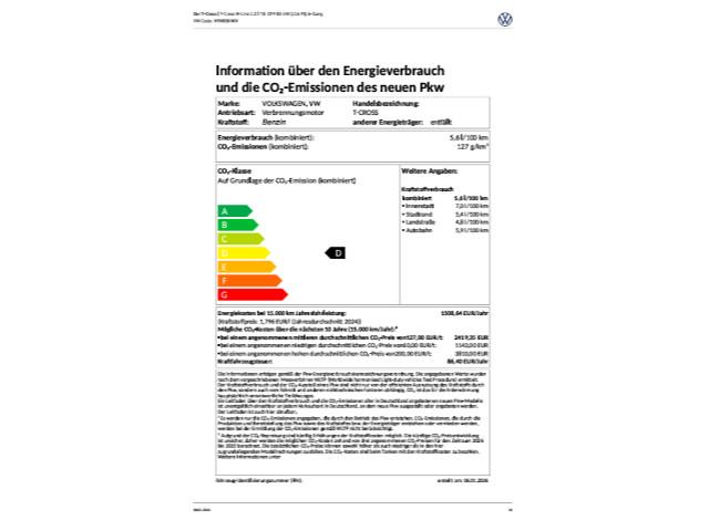 Volkswagen T-Cross R-Line 1.0 l (116 PS) 6-Gang  |   Top De