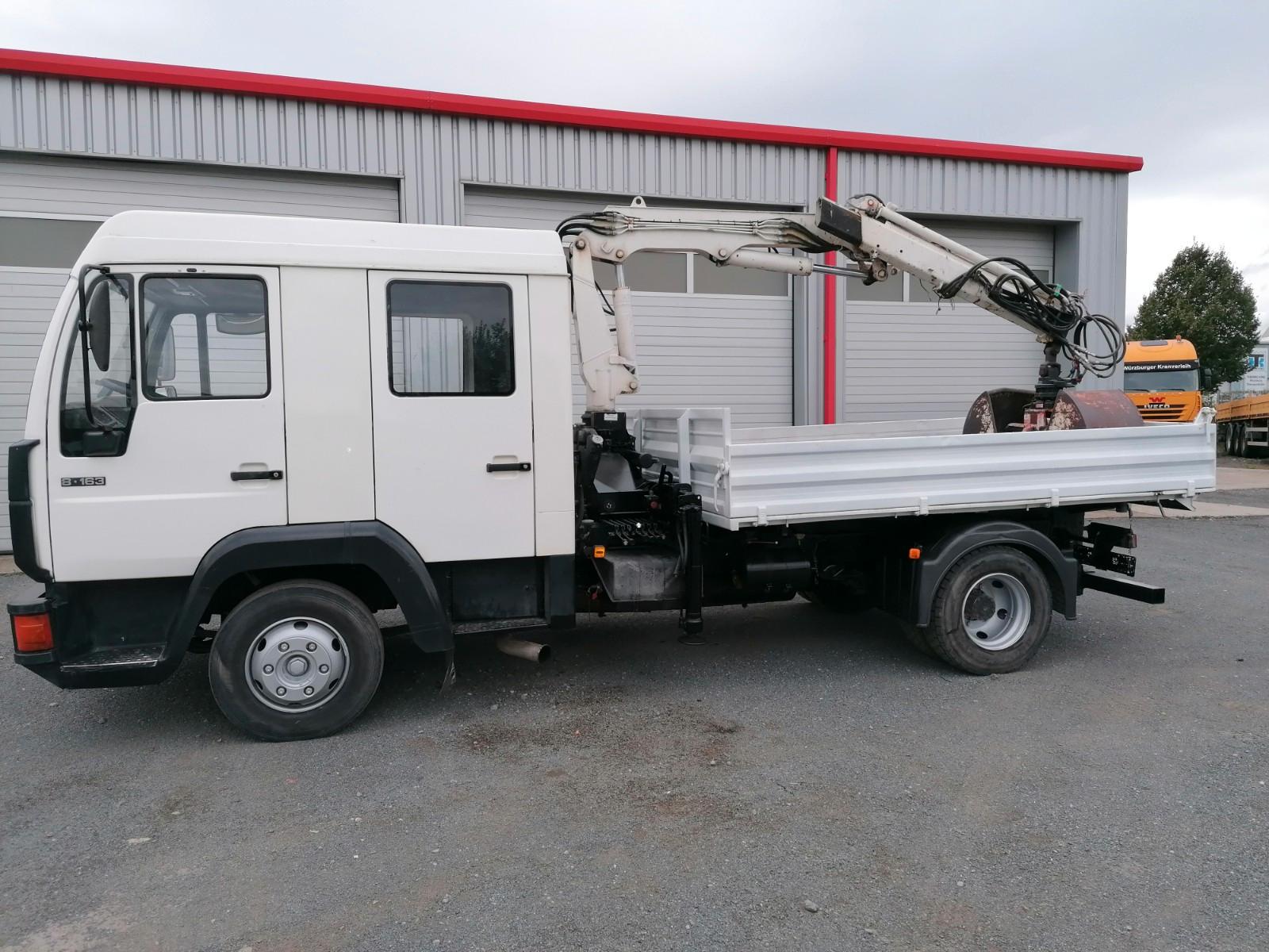 MAN 8.163 L2000, Kipper m. Kran, Orgi.206000 Km !!