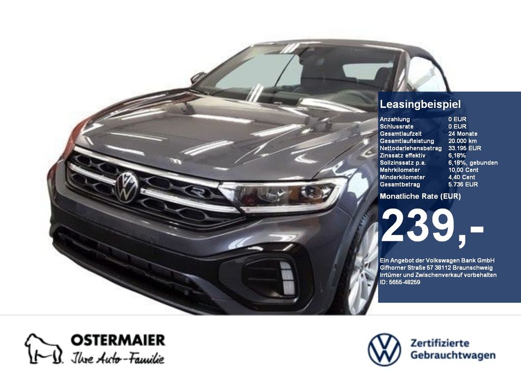 Volkswagen T-Roc Cabriolet R-LINE BLACK STYLE 1.5TSI 150PS