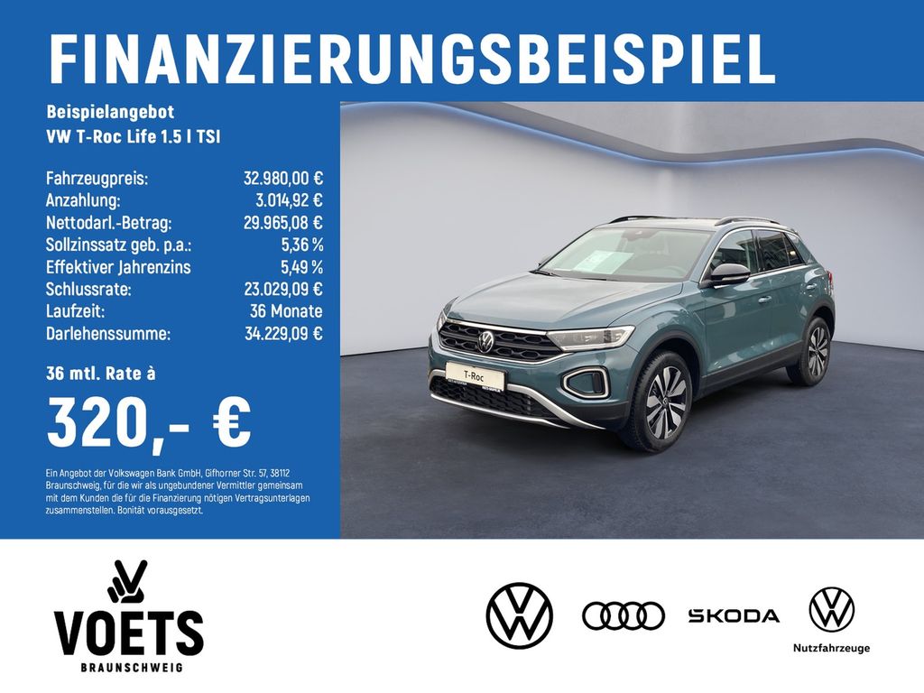 T-Roc Life 1.5 l TSI TravelAssist+Keyless+LED