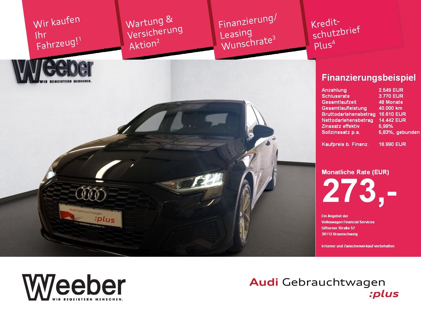 Audi A3 Sportback *SHZ*NAVI*PDC*APP CONNECT*GRA*17 LM