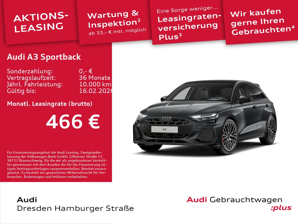 A3 Sportback S line 35 TDI S tronic SONOS Pano