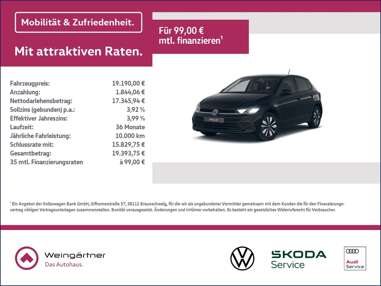 Polo 1.0 TSI GOAL, Navi, ACC, Sithzg, PDC
