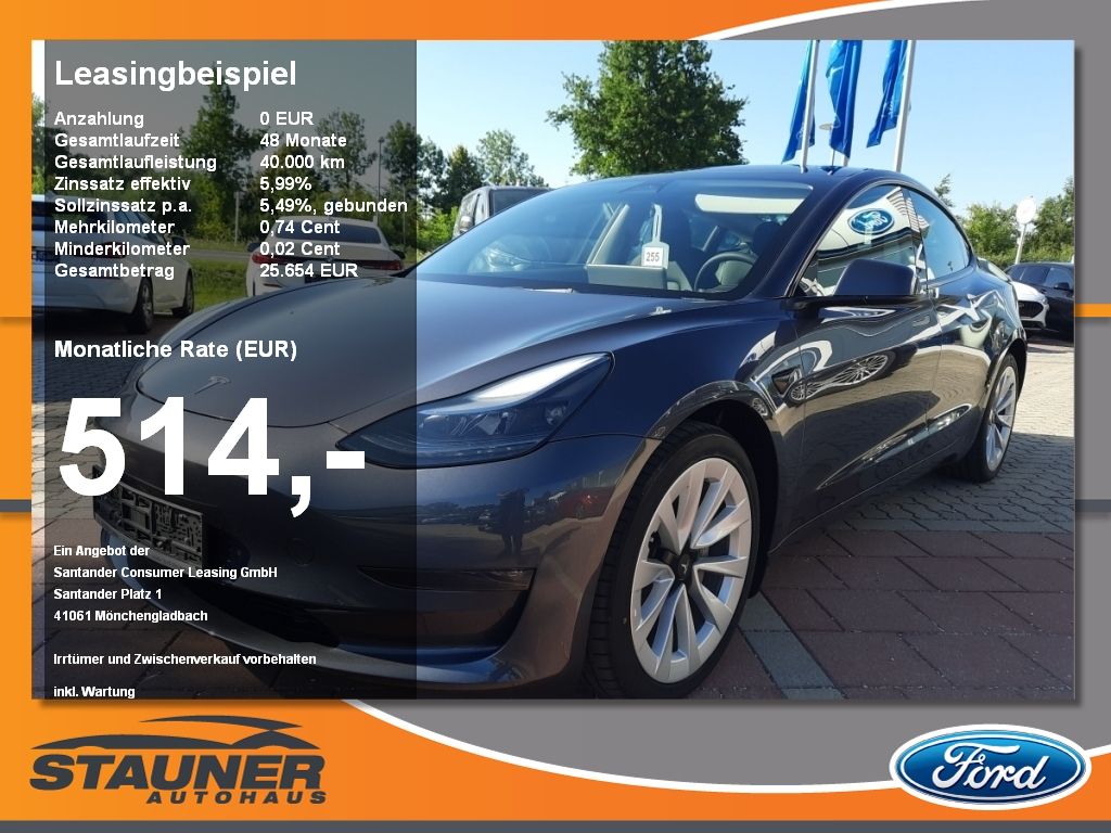 Tesla Model 3 Dual Long Range ACC Pano LM KAM LED