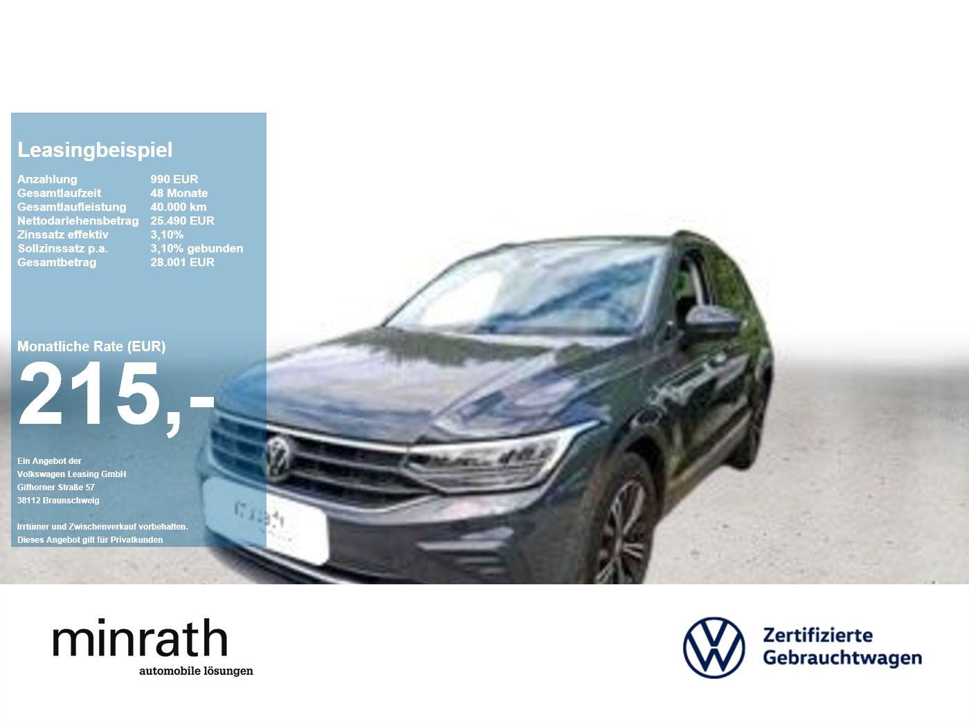Volkswagen Volkswagen Tiguan Life 1.5 TSI DSG AHK+ACC+LED+NAV