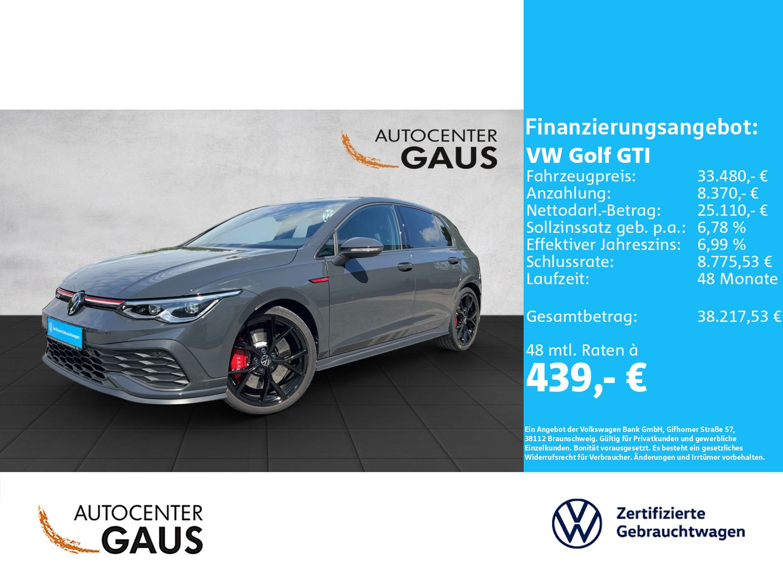 Golf VIII GTI Clubsport 2.0 TSI DSG LED*Kamera*K