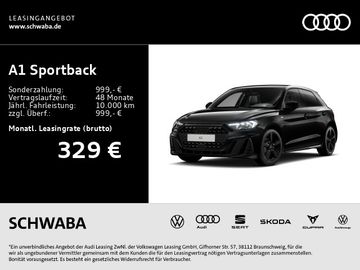Audi Leasingangebot: Audi A1 Sportback S line 30 TFSI 85(116) kW(PS) S tro