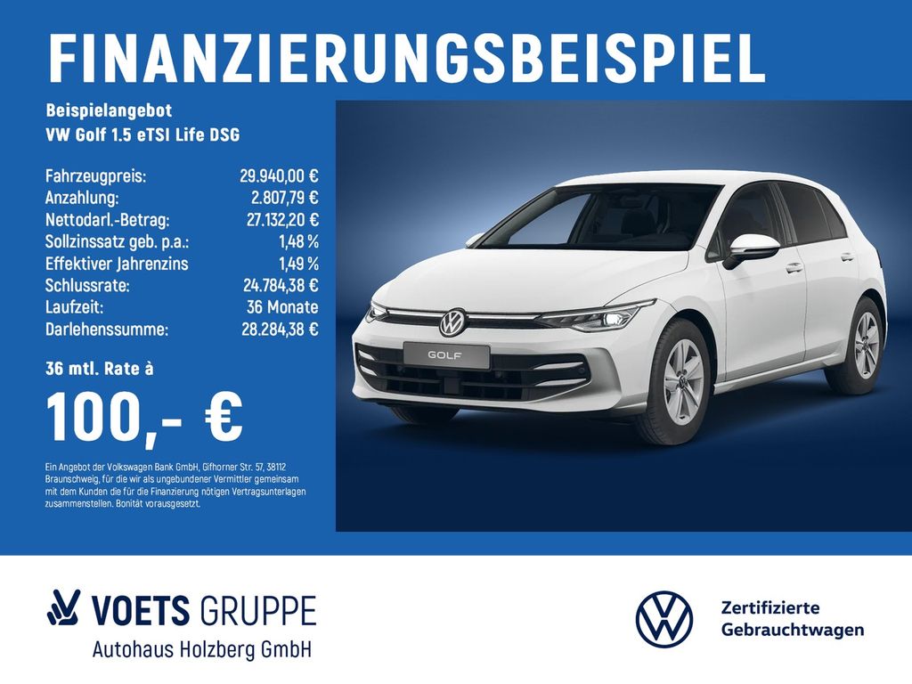 Golf 1.5 eTSI Life DSG IQLight+VELOURS+HeadUP