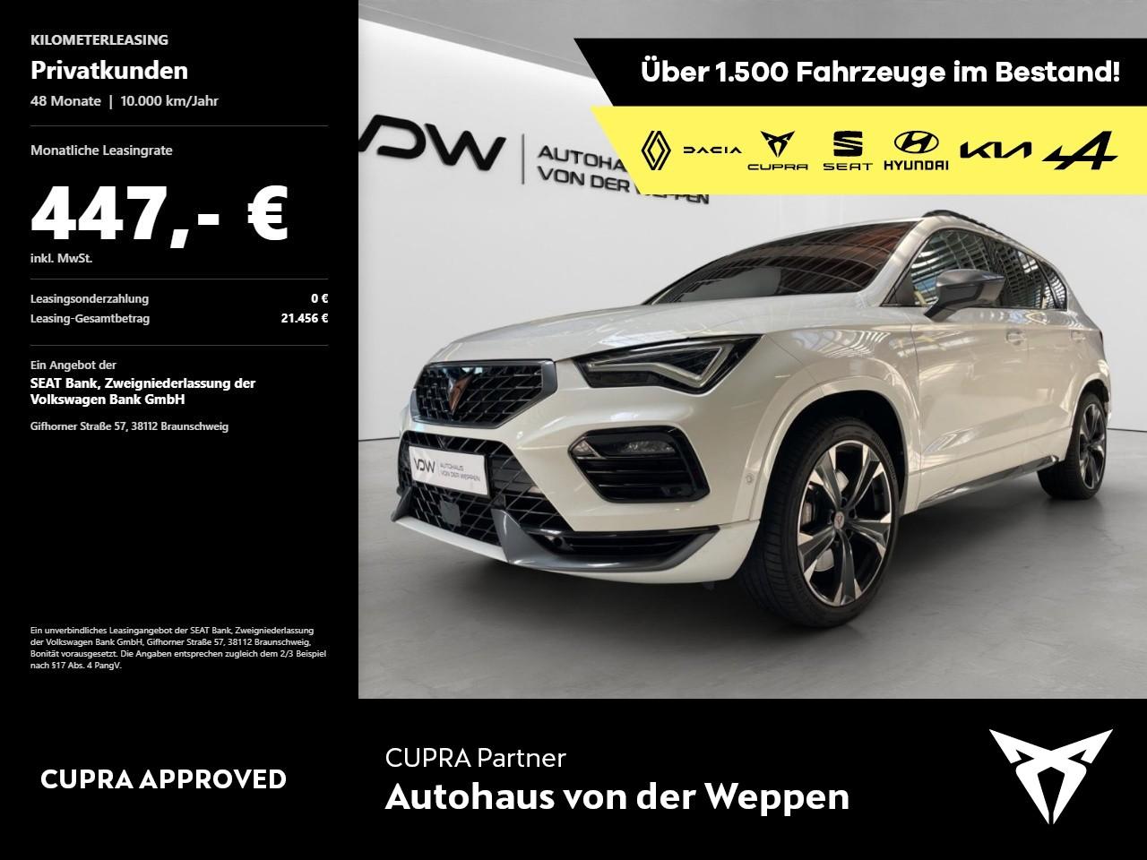 Cupra Ateca 4Drive 2.0 TSI AHK, Travel Ass., SHZ
