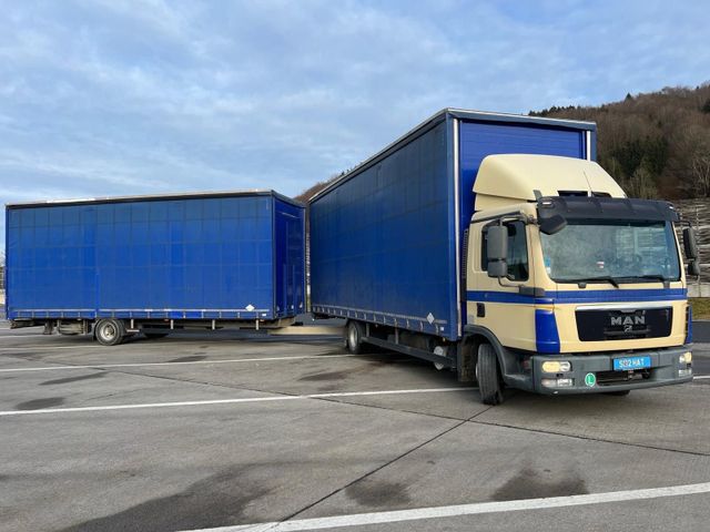 MAN TGL 12.250 4X2 + ANHÄNGER JUMBO 120m3 VOLUMEN