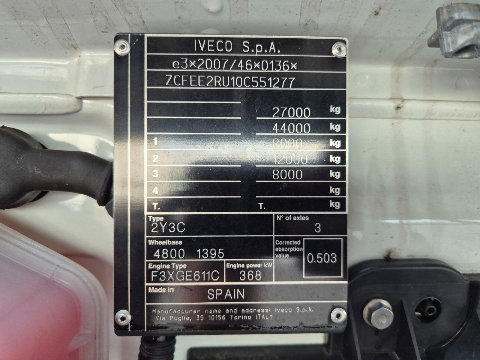 Fahrzeugabbildung Iveco S-Way AS260S50Y/FS CM 6x2 BDF