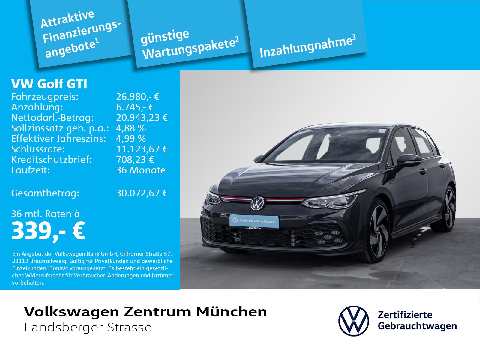 Volkswagen Golf VIII GTI 2.0 TSI ACC LED+ Navi ParkPilot H&