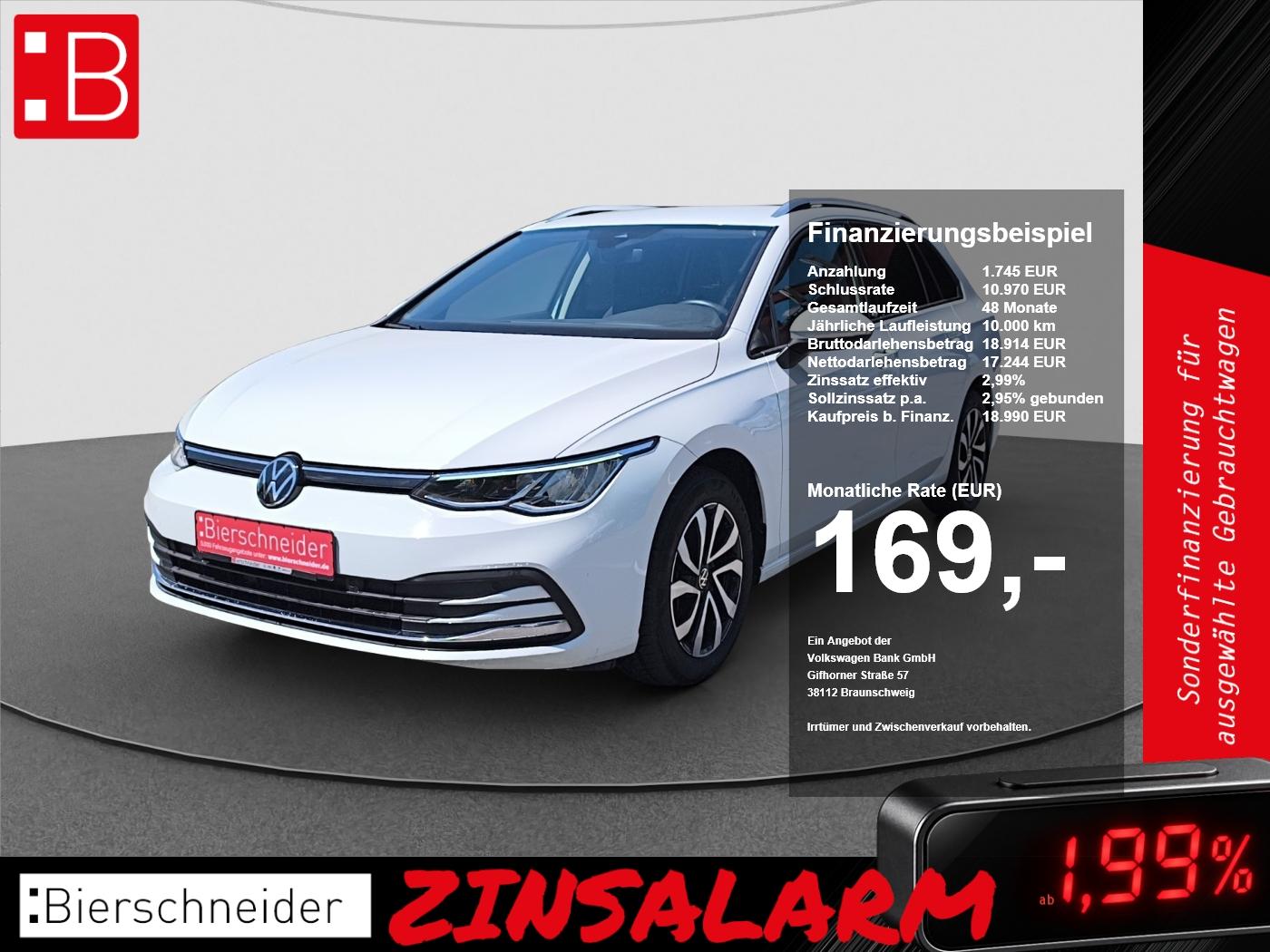 Volkswagen Golf VIII Var. 2.0 TDI Active NAVI RFK PDC SITZH