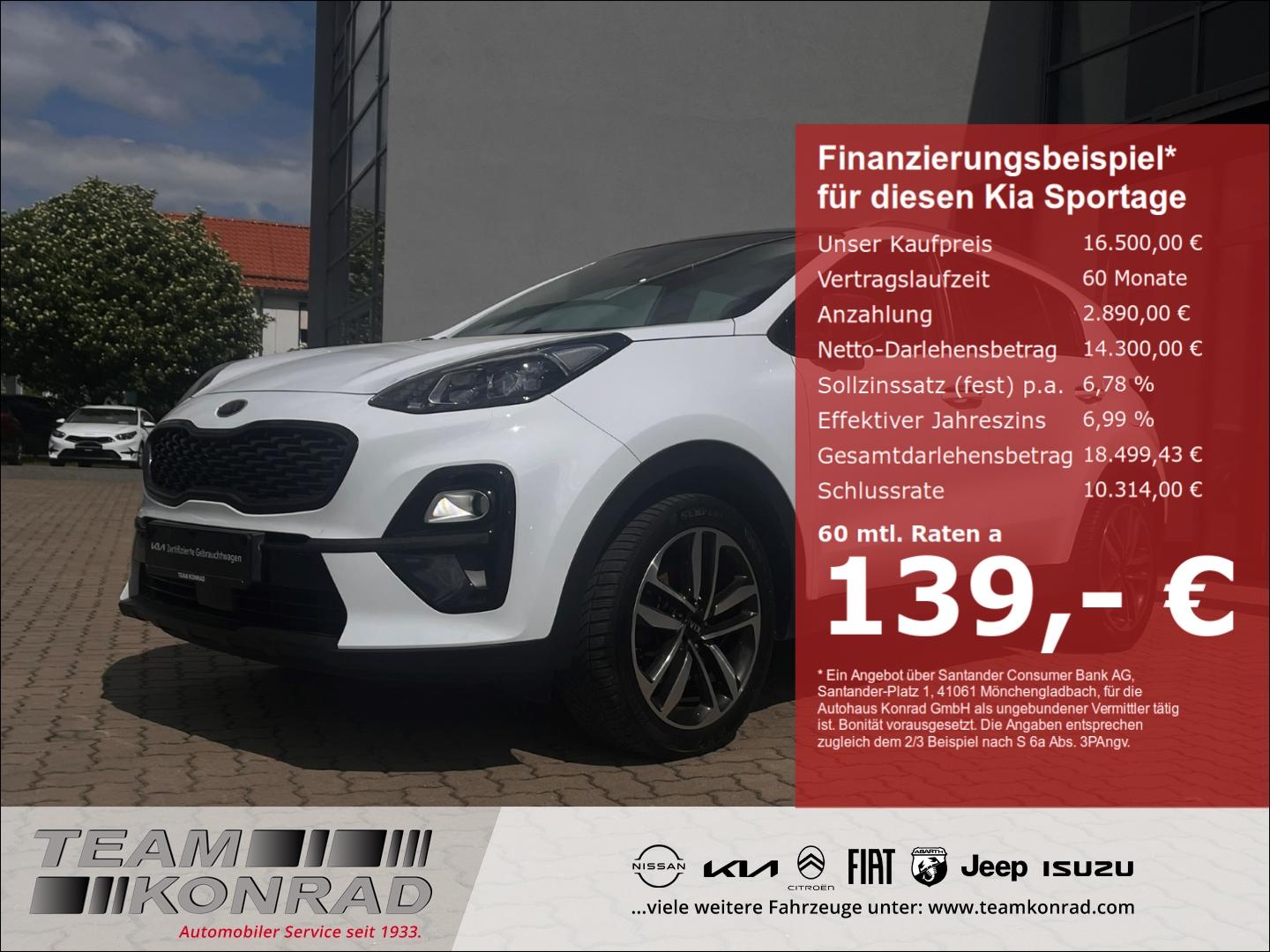Kia Sportage Spirit 2WD 1.6T, Navi, elektr. Sitze, R