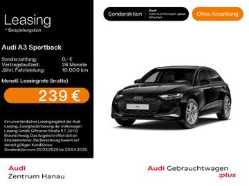 Audi Leasingangebot: Audi A3 Sportback 35 TFSI advanced*NAVI-PLUS*LED*KAME