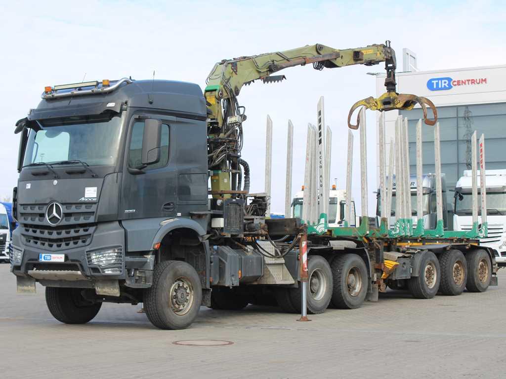 Mercedes-Benz Arocs 3351, 6x6, CRANE LOGLIFT ET450, + DOLL