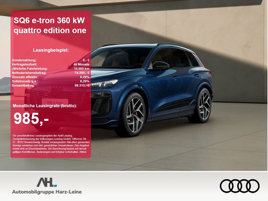 Audi SQ6 e-tron 360 kW quattro edition one 360 4xSHZ