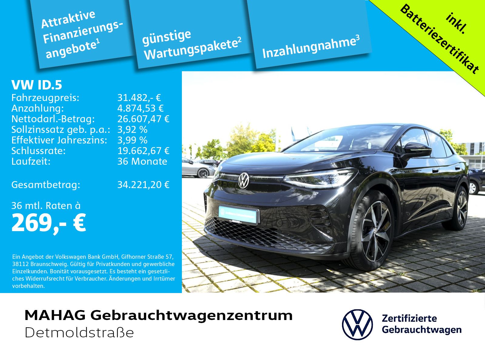 Volkswagen ID.5 GTX 4 Mot 220 kW IQ.Light Pano ParkAssist foto 2
