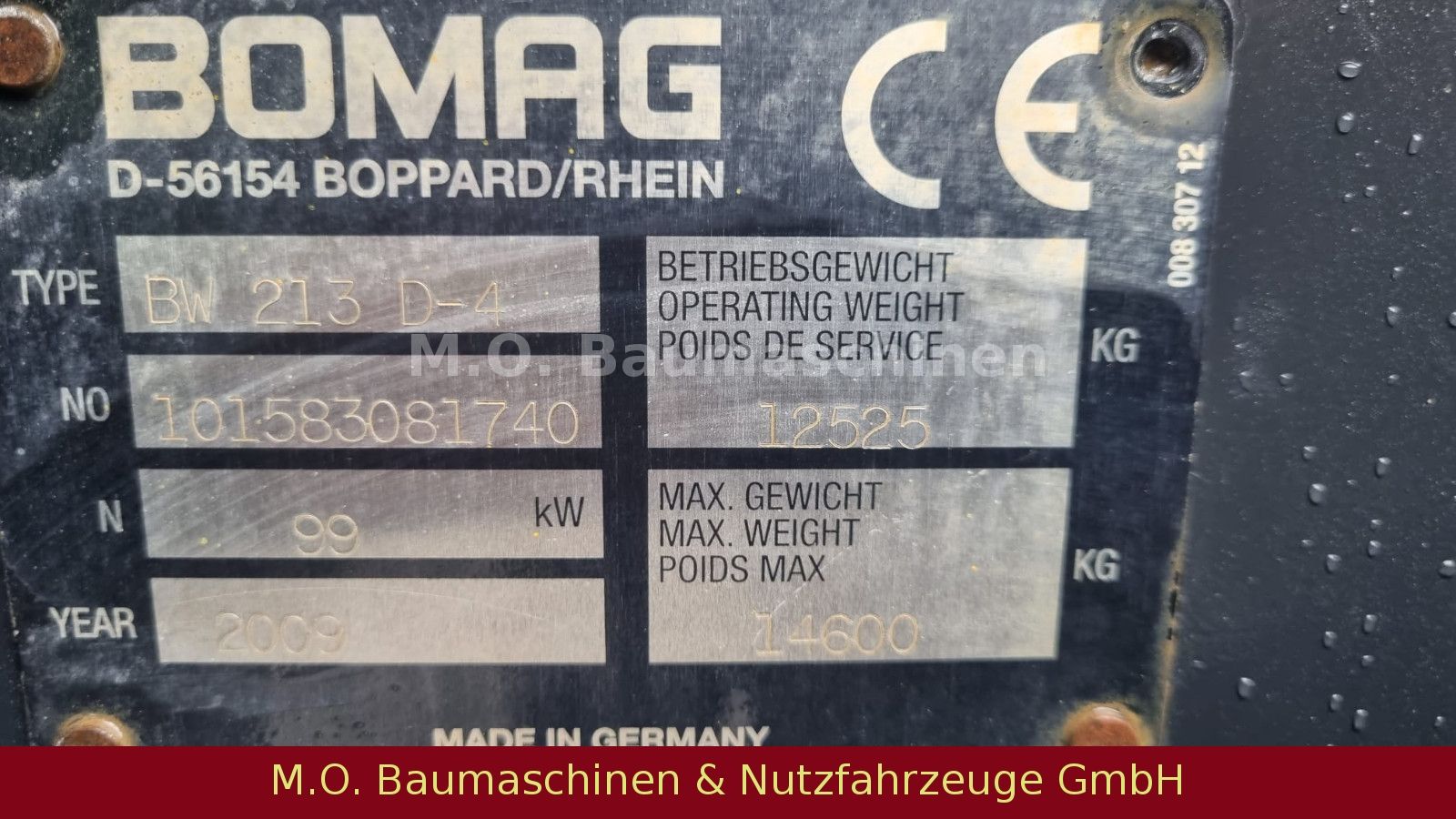 Fahrzeugabbildung BOMAG BW 213 D-4 Walzenzug