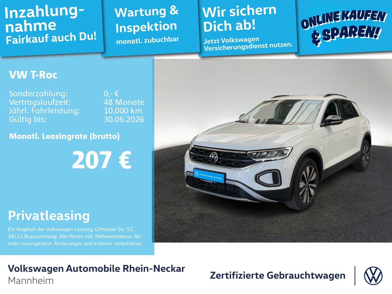 Volkswagen T-Roc 1.0 TSI GOAL Navi PDC LED UVM