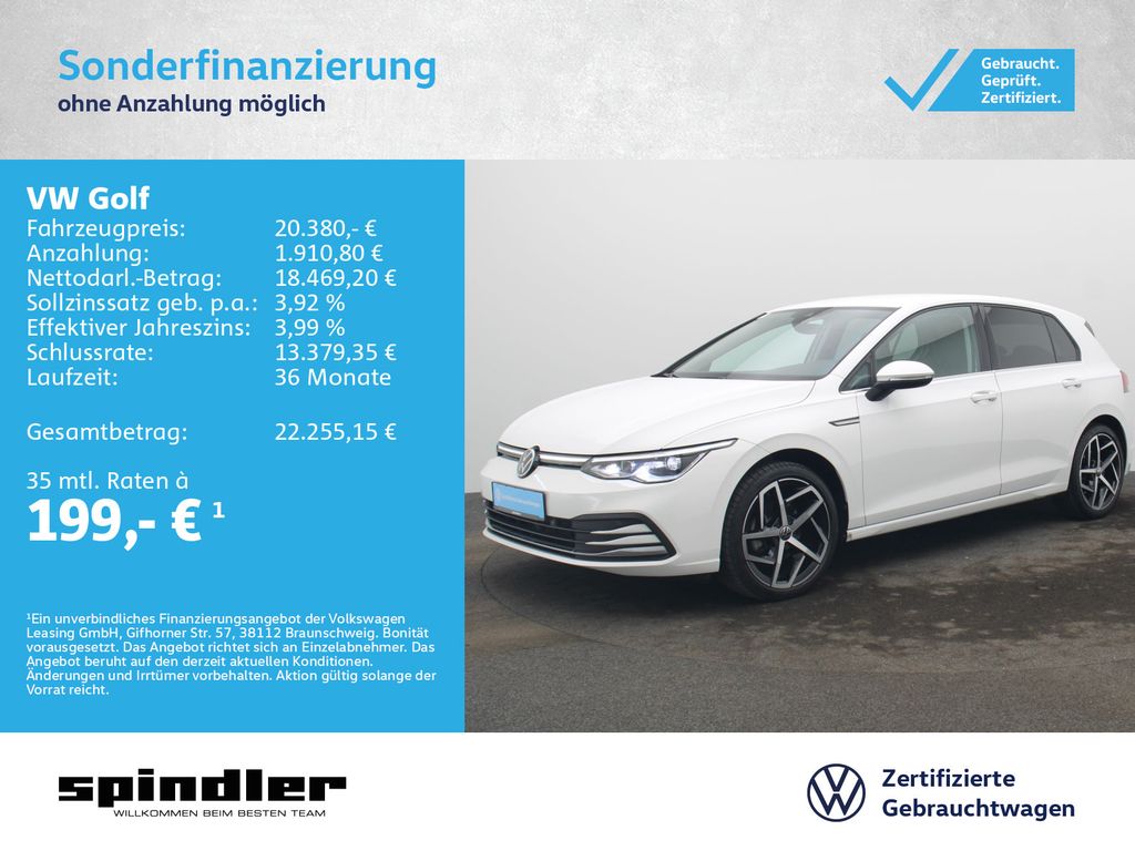Golf VIII Style 1.5eTSI DSG/ Navi, CarPlay, LED+