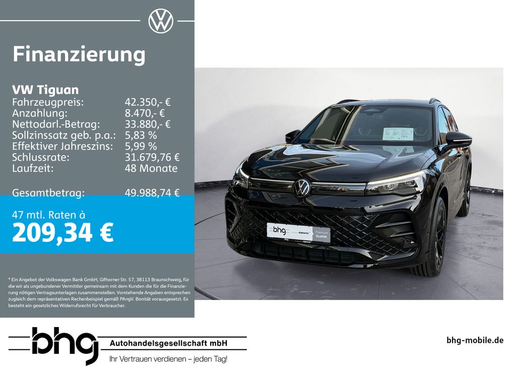 Tiguan R-Line 2,0 TDI 4Motion DSG Black Style, A
