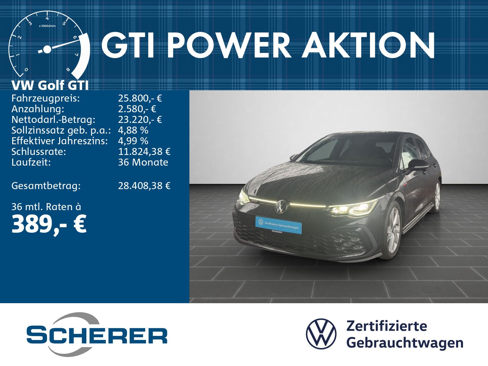 Volkswagen Golf VIII GTI 2.0 TSI DSG IQ.LIGHT NAVI BLACK ST
