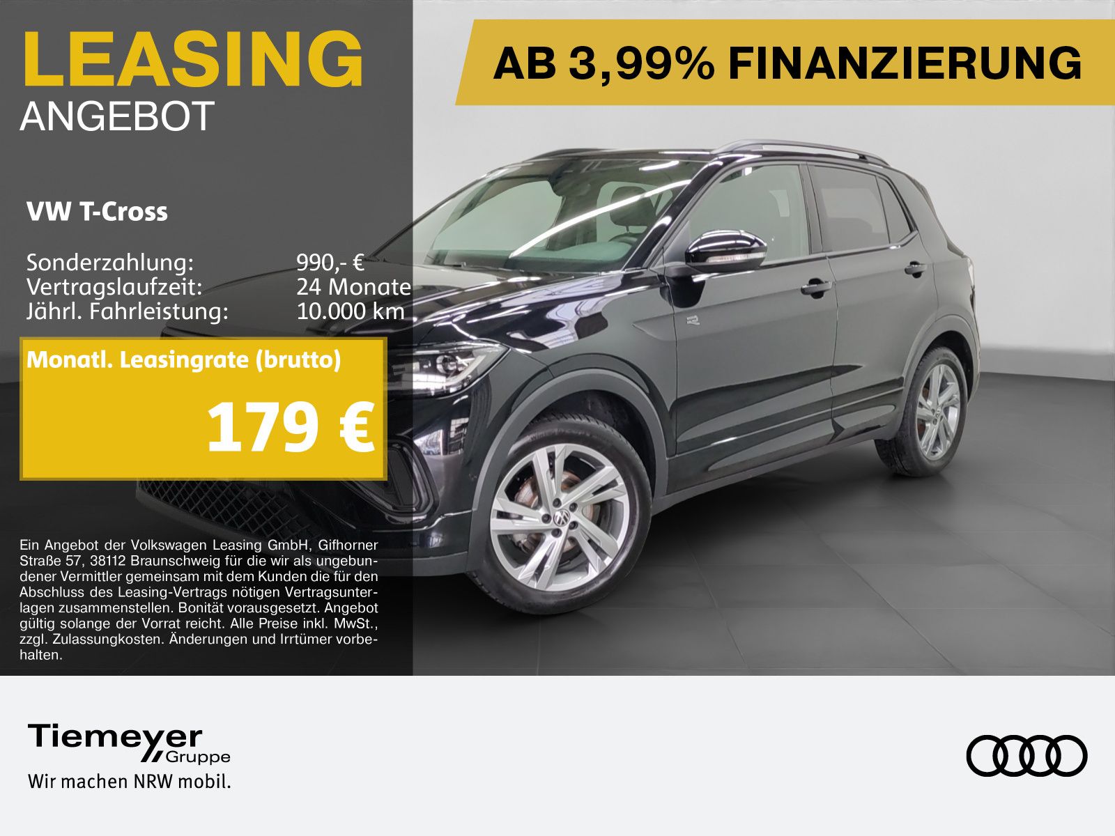 Volkswagen T-Cross 1.5 TSI DSG R-LINE BLACK IQ.DRIVE AHK AV