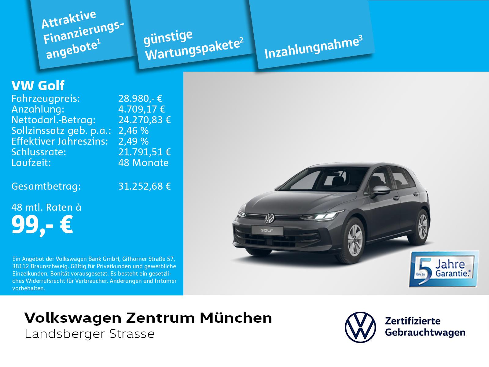 Volkswagen Golf VIII Life 1.5 eTSI ACC LED Navi ParkAssistP, миниатюра 2