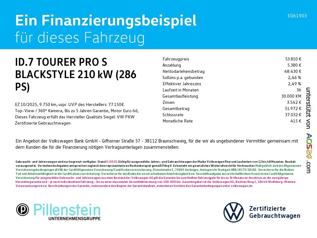 Volkswagen ID.7 TOURER PRO S BLACKSTYLE AHK WP 360° ERGO foto 2