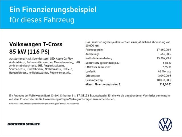 Volkswagen T-Cross 1.0 TSI DSG LED NAV SHZ KAMERA United