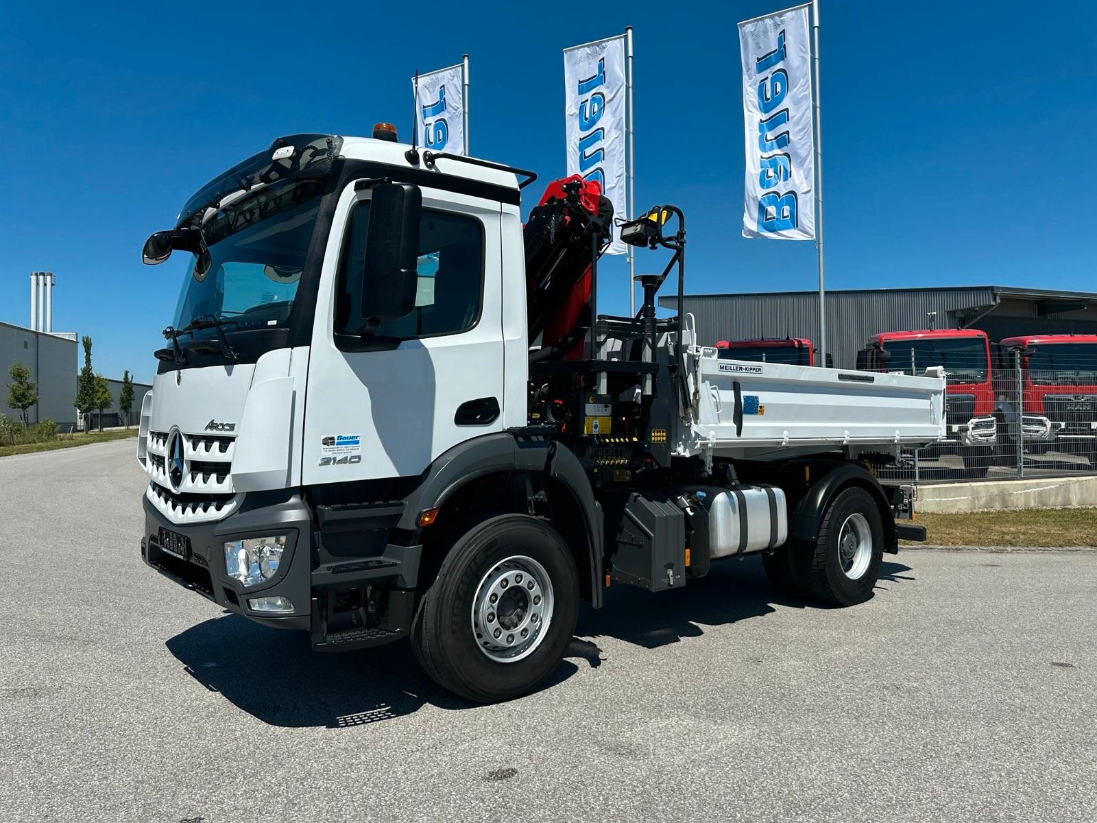 Mercedes-Benz 2140 Kipper/KranPalfinger PK 12.501 /Funk/39 tkm
