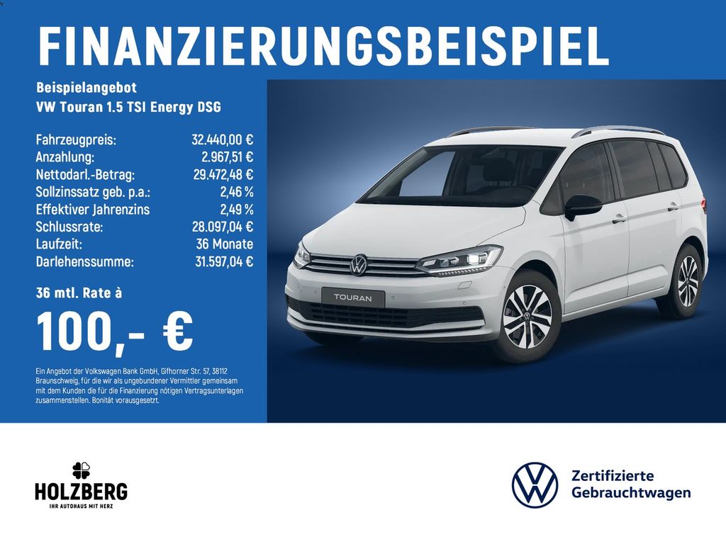 Touran 1.5 TSI Energy DSG 7SITZER+AHK+LED