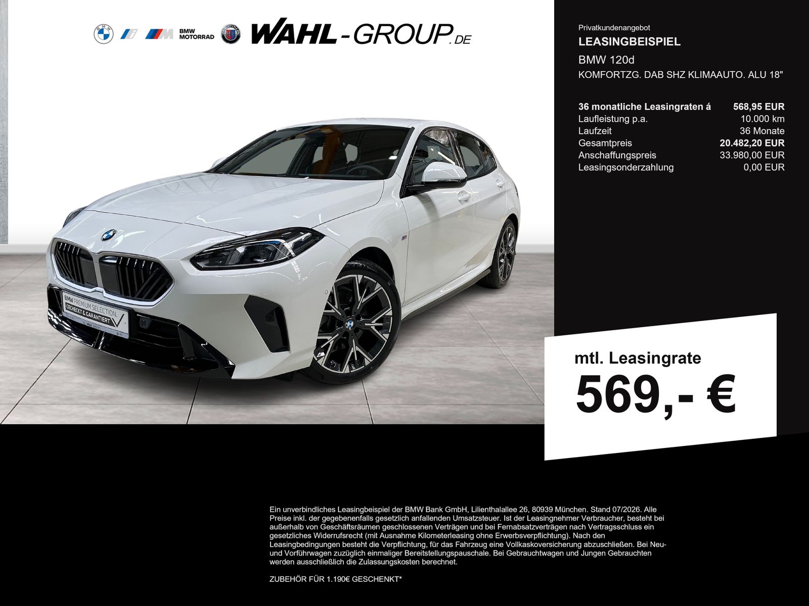 BMW 120d KOMFORTZG. DAB SHZ KLIMAAUTO. ALU 18"