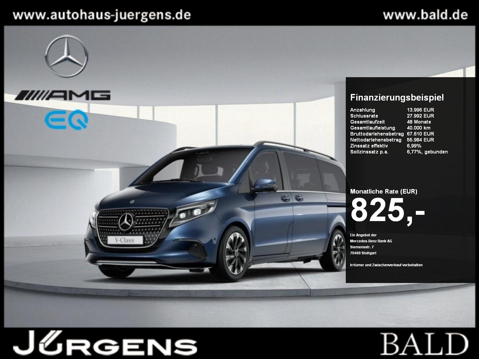 Mercedes-Benz V 250 Avantgarde/lang/AHK/MBeam/360°/Distr