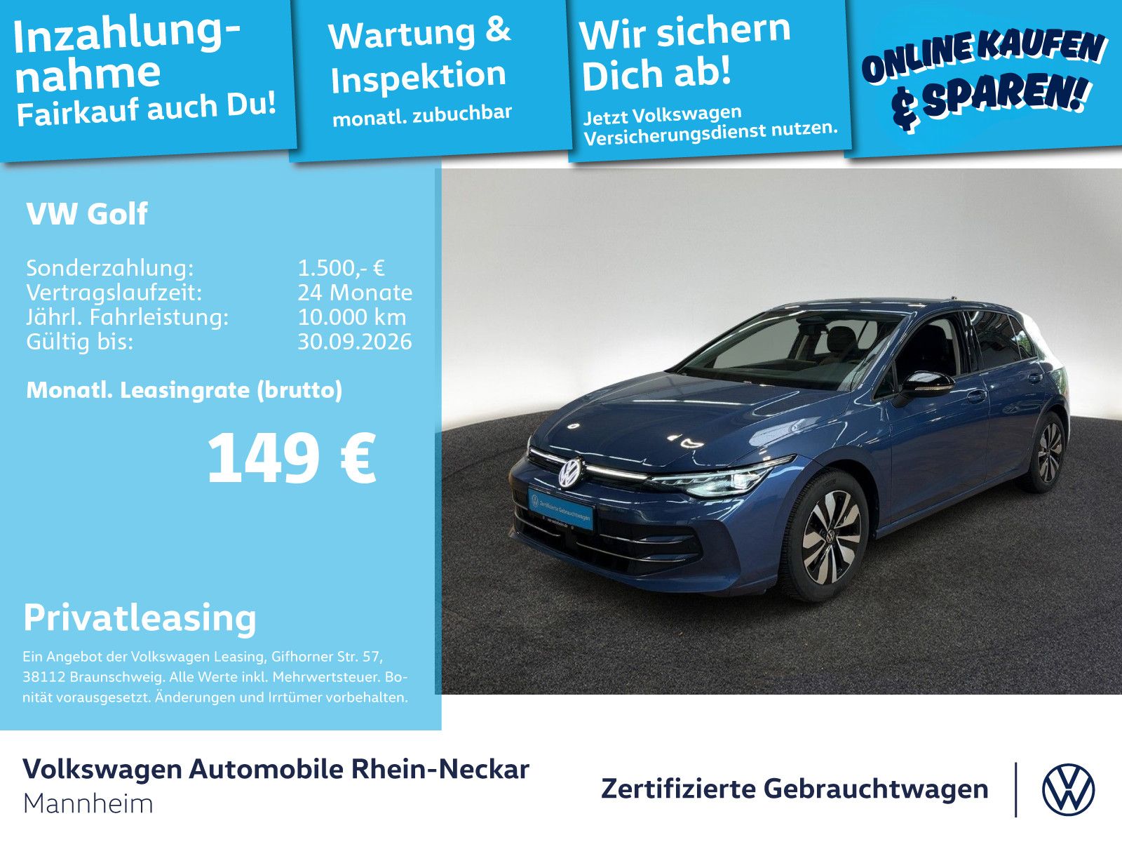 Volkswagen Golf VIII 1.5 TSI GOAL DSG Navi AHK Kamera uvm