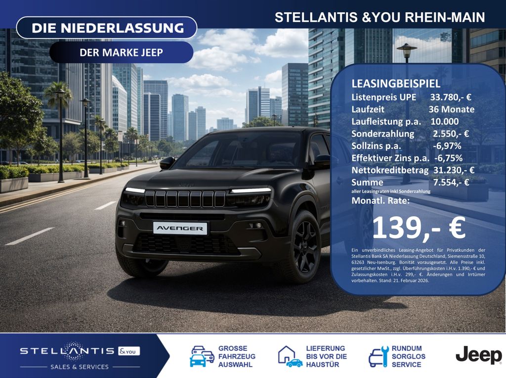 Jeep Avenger Black Edition Navi Allwetter LED