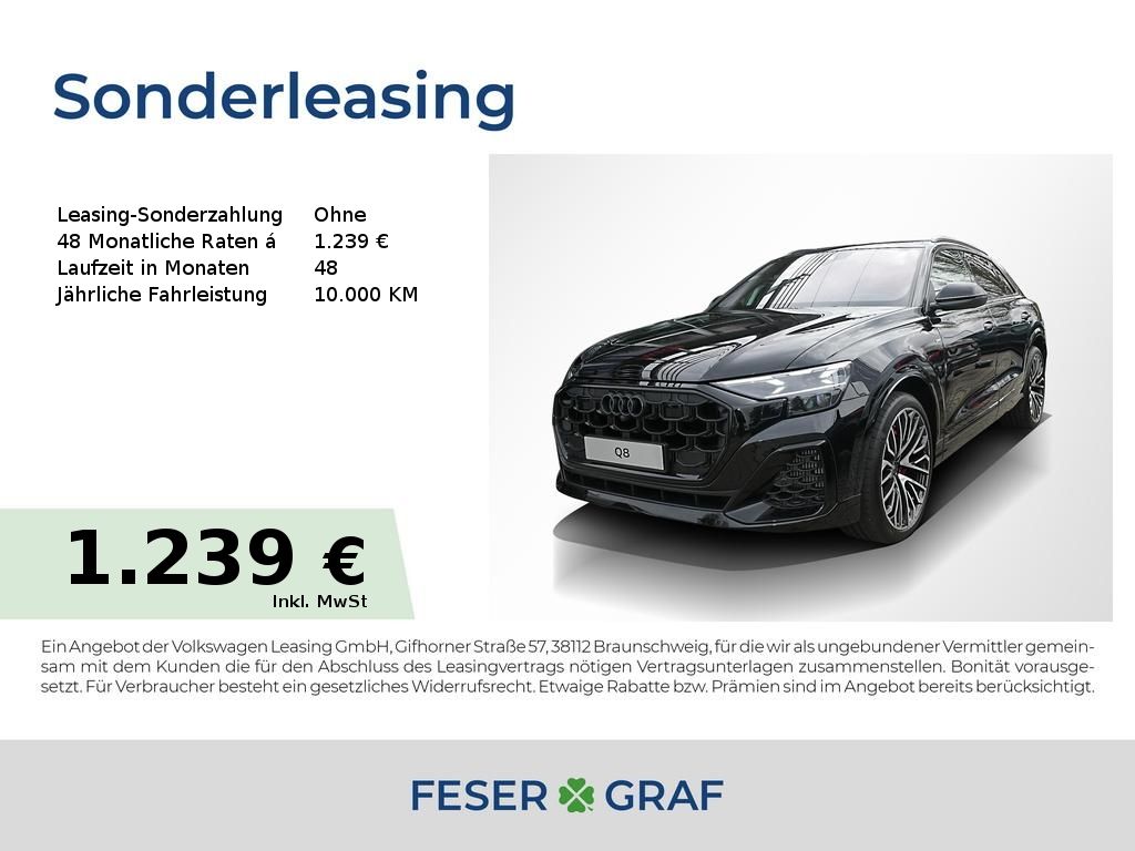 Audi Q8 TFSIe quattro S line AHK HD Matrix Pano