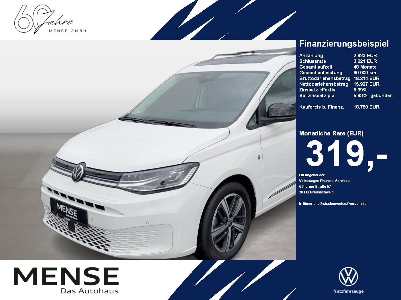 Volkswagen Caddy Life Move 75 KW 5 Sitzer AHK|Pano|LM