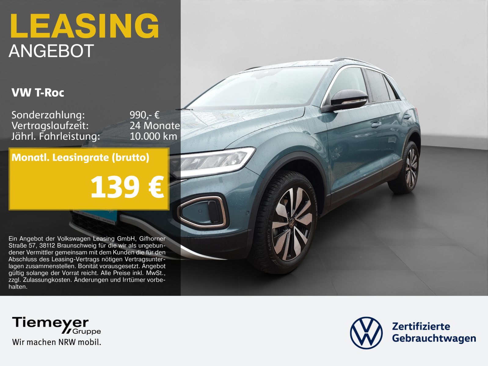 Volkswagen T-Roc 1.0 TSI GOAL LED NAVI SITZHZ LM17