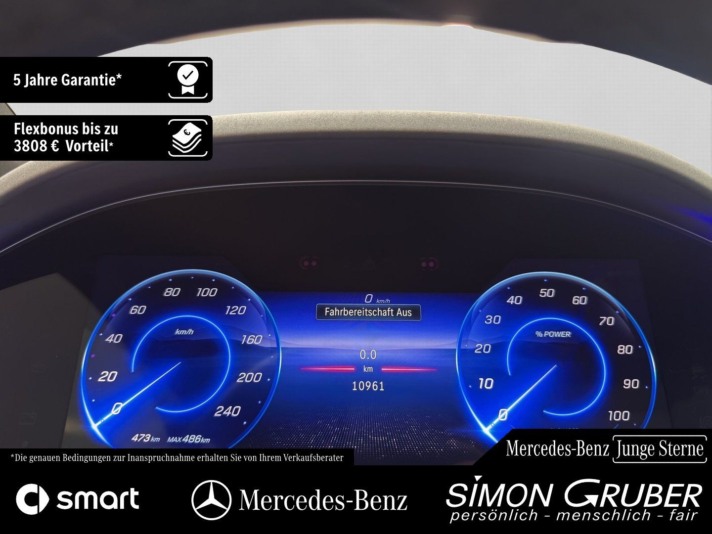 Fahrzeugabbildung Mercedes-Benz EQS 450 4M SUV Pano Hyper AHK Mod 2026 118kwh